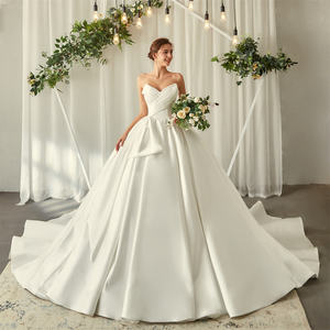 <span class=keywords><strong>Robe</strong></span> de mariée Mily Bridal MZD05057 en satin, coupe princesse, sans manches, avec nœud et taille basque, <span class=keywords><strong>pour</strong></span> un look volumineux et élégant - Product Image 4