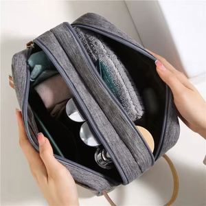 High Quality <b>Make</b> <b>up</b> Bag Oxford Canvas Travel Toiletry Bag Organizer Waterproof Women Wash <b>Pouch</b> Handbag Cosmetic Case - Product Image 3