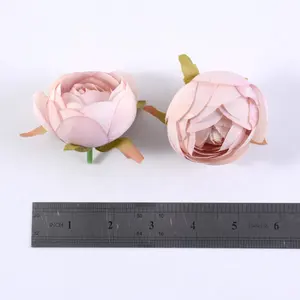 European style imitation rose tea bud silk flower diy handmade wreath corsage wrist flower material gift box decoration