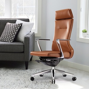 Wholesale Customizable Executive Leather Office Chair High Back Ergonomic Luxury Modern Swivel <b>Desk</b> Chair - Product Image 2