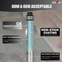 Fraise à dégrossir Tideway en carbure de tungstène à 2 dents, outil de menuiserie ODM/OEM avec roulement supérieur