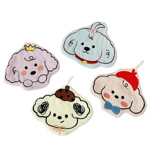 Cute Puppy Hand Towels Coral Fleece Quick Dry Kitchen Dishcloths For Children - Product Image 2