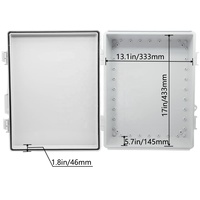 Boîte de jonction électrique en plastique étanche, boîte d'encastrement en aluminium PC ABS PVC avec couvercle transparent