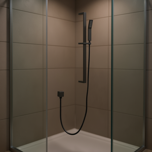 Juego de Accesorios para Ducha de Mano, Diseño Minimalista, Montado en la Pared, Color Negro Mate, Uso Doméstico, Modelo D0100HPYJEA - Product Image 2