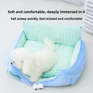 Cama para Perro Universal para las Cuatro Estaciones, Diseño a Rayas, Suave, Ligera y Duradera, para Perros Pequeños, Bichón Frisé, Teddy, Sofá para Mascotas, Cama para Gatos - Product Image 5