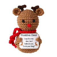 Jouet en peluche de soutien de cornichon émotionnel avec des cartes positives Poupées au crochet Pomme de terre positive Décoration de chambre idéale Anniversaire inspirant
