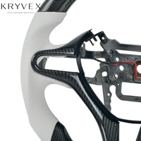 Volant de course personnalisé en cuir et fibre de carbone Kryvex pour Civic 2007-2021 8ème génération - Ajustement parfait