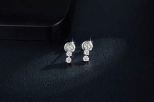 Pendientes de Plata de Ley con Piedras Preciosas Sueltas, Diseño Redondo, de Moda, para Boutique de Joyería - Product Image 5