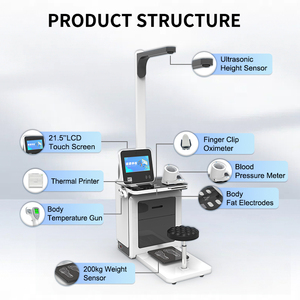 Lejia HW-V3000 akıllı tıbbi Kiosk Self-Service sağlık kontrol <span class=keywords><strong>Telemedicine</strong></span> fiziksel muayene çelik LCD 0.1kg doğruluk - Product Image 4