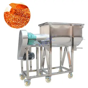 Baja anti karat 100kg 500kg Batch bubuk kopi Mixer Peralatan Auger mesin campuran pita ganda