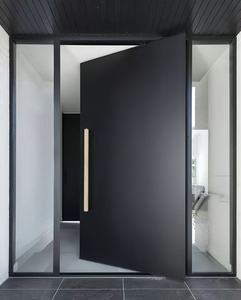 Système de porte pivotante moderne en alliage d'aluminium robuste avec isolation acoustique pour les entrées de bâtiments commerciaux, d'appartements, de villas et de halls - Product Image 5