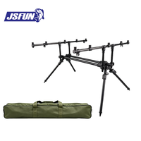 Support de canne à pêche pliable portable en alliage d'aluminium à 5 pôles JSFUN
