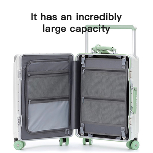 Business <strong>Pc</strong> Suitcase with Tsa Lock Wide Handle Colorful Leather Trim Dry and Wet Compartment Hook and Skate <strong>Wheels</strong> - Product Image 3