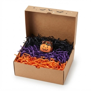 Bulk Crinkle <b>Paper</b> Shreds Halloween Decorations Premium Orange Black Basket Filler Eco-friendly Shredded <b>Paper</b> - Product Image 5