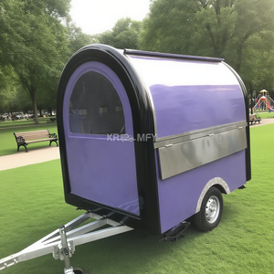 Nouveau design de kiosque à crème glacée, chariot de vente, remorque de cuisine mobile rapide pour hot-dogs et tacos, camion de restauration avec fenêtre de service commerciale - Product Image 1