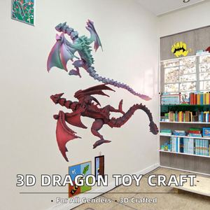 Jouet de dragon volant imprimé en 3D fait main, ornement créatif unique pour activité scientifique et artisanat, cadeau original - Product Image 6
