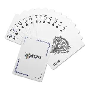 Yeni ürün boyama Poker 100% Custom Made boş beyaz plastik kart iskambil kartları