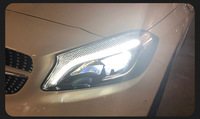 Ensemble de phares LED Mercedes-Benz Classe A W176 2013-2018 A180/A200 Haute luminosité 6000K Lentille de projecteur DRL Phare avant Neuf 12V