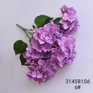 Vendita calda <span class=keywords><strong>fiori</strong></span> artificiali 3D stampa digitale artificiale 7 teste ortensia per la decorazione domestica di nozze - Product Image 5