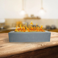Cheminée de table portable sans fumée à bioéthanol, mini foyer en ciment, vente directe usine