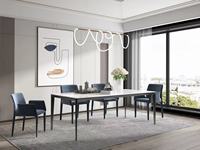 Mobilier nordique de maison à bas prix Ensemble de restaurant moderne Table à manger en métal marbré Tables et chaises de restaurant fabriquées en Chine