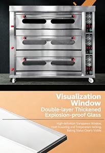 <span class=keywords><strong>Four</strong></span> <span class=keywords><strong>à</strong></span> gaz industriel OEM direct usine avec fonction vapeur et minuterie pour la cuisson du pain et des gâteaux - Product Image 4