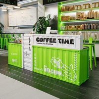 Comptoir de bar commercial en métal de style industriel avec rangement pour restaurant, café, salle de sport, bureaux de réception, modèle B05