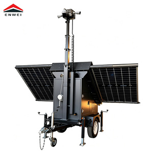 Générateur solaire mobile portable sur remorque avec 3 panneaux solaires monocristallins de 400W <span class=keywords><strong>pour</strong></span> chantier de construction - Product Image 4