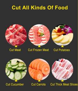Máquina Comercial de Corte de Alimentos Congelados, Rebanadora de Carne de Res y Cordero, Cortadora de Verduras y Carne para Cocina Casera y Hotpot - Product Image 5