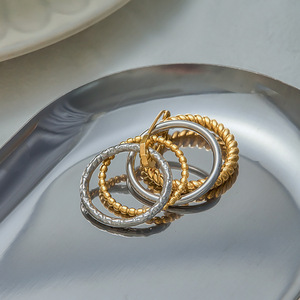 Anillos de Dedo Multicapa con Broche de Moda, Joyería Versátil para Aliviar el Estrés - Product Image 5