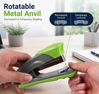 Engrapadora Manual de Metal de 24/6 con Logotipo Personalizado, Verde, 20 Hojas, para Oficina, Papelería, Encuadernación de Libros, Uso en Oficina y Escuela