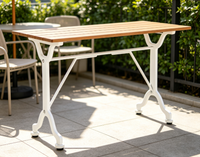 Ensemble de pieds de table en fonte 800x450xH720mm, revêtement poudré, structure entièrement en fonte pour table de restaurant, café, salle à manger