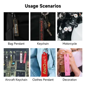 بسعر الجملة سلاسل مفاتيح رخيصة للطائرات من القماش مطرزة يمكنك وضع شعار أو علامة تجارية على تصميمك الخاص قبل الطيران