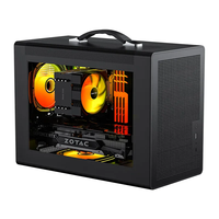 ZeroMaster P60 Aluminum Full Tower Mini ITX/M-ATX PC Case with USB 3.0 Type-C Interface Tempered Glass for Gaming Computers