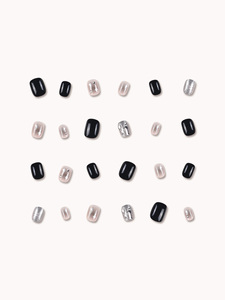 Venta al por mayor <span class=keywords><strong>de</strong></span> 24 piezas ABS French Dot Diamond Juego <span class=keywords><strong>de</strong></span> <span class=keywords><strong>uñas</strong></span> postizas <span class=keywords><strong>Diseño</strong></span> <span class=keywords><strong>de</strong></span> salto colorido <span class=keywords><strong>Uñas</strong></span> a presión personalizadas Precio directo <span class=keywords><strong>de</strong></span> fábrica - Product Image 4