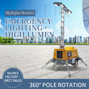 Torre de Iluminación LED Solar y Diésel de 9M, Proveedor Oficial para Construcción y Minería, para Sitios de Construcción y Minería - Product Image 4