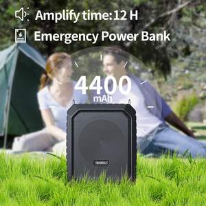 <span class=keywords><strong>SHIDU</strong></span> M800 Inalámbrico BT Micrófono Auriculares IPX5 Impermeable 4400mAh Altavoz portátil Banco <span class=keywords><strong>de</strong></span> energía <span class=keywords><strong>Amplificador</strong></span> <span class=keywords><strong>de</strong></span> <span class=keywords><strong>voz</strong></span> - Product Image 4