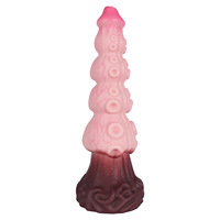 Dildo Tentáculo de Pulpo Gigante con Textura y Ventosa Elevada, Juguete Sexual de Fantasía para Juego Anal y en Pareja