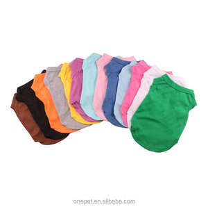 เสื้อยืดผ้าฝ้ายสำหรับสุนัขขายส่ง สำหรับฤดูร้อน ระบายอากาศได้ดี สีพื้น ไซส์ XXL ผลิตจากผ้าโพลีเอสเตอร์ สำหรับสัตว์เลี้ยง - Product Image 1