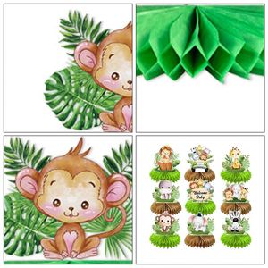 2024 Baptism Animal Centerpiece Toppers Table <b>Party</b> Decoration Paper Honeycomb for Baby Shower - Product Image 4
