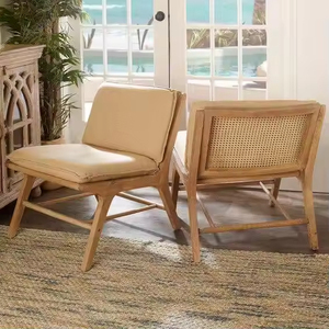 Sillón de Ocio Moderno y Cómodo de Algodón y Lino, Mueble de Salón de Madera Maciza con Esponja, Superventas para Uso Doméstico - Product Image 4