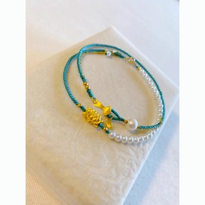 Pulsera Trenzada Azul <span class=keywords><strong>Lotus</strong></span> con Cadena y Cuerda para Abalorios, Elegante, Blanca, de Alta Gama para Mujer - Product Image 3