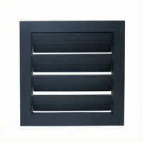Grille d'aération carrée en alliage d'aluminium, réglable manuellement, étanche, pour ventilation extérieure, sous-sol, CVC