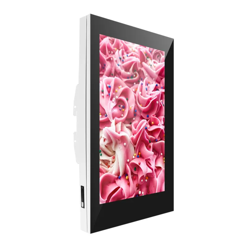 Kiosco de señal Digital para publicidad al aire libre, pantalla de TV resistente al agua IP65 de 75 pulgadas con montaje en pared para exteriores