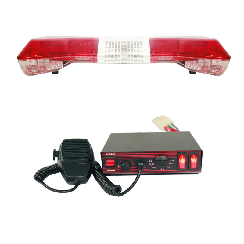 Universal-Fahrzeugalarmsystem-Kit 1200mm LED-Warn licht leiste Eingebautes Alarm-Sirenen horn