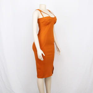 Moda su misura <span class=keywords><strong>cotone</strong></span> taun estate femminile <span class=keywords><strong>vestiti</strong></span> alla moda Sexy delle signore delle donne cadono abiti aderenti - Product Image 6