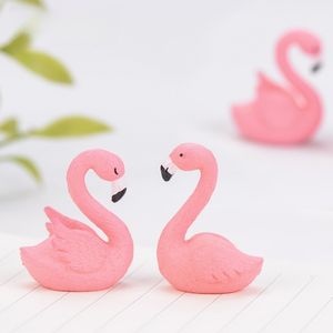 Figuras de Animales de Dibujos Animados, Mini Flamencos de Resina, Artesanía Ecológica, Regalo, Decoración para Escritorio, Jardín, Hogar, Bonsái, Flamenco para Niños - Product Image 4