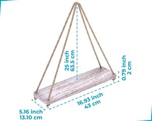 Bianco rustico uno strato di <span class=keywords><strong>legno</strong></span> corda appesa a parete scaffali pianta galleggiante <span class=keywords><strong>in</strong></span> <span class=keywords><strong>legno</strong></span> massiccio per la decorazione della casa - Product Image 4