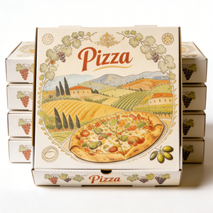 Scatola per <span class=keywords><strong>Pizza</strong></span> Personalizzata in Cartone Ondulato, Contenitori Ecologici Monouso per Consegna Fast Food - Product Image 5
