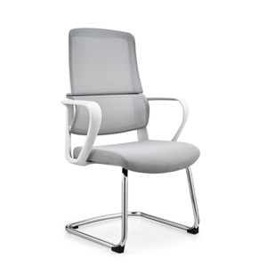 Chaise de bureau ergonomique moderne A535 en tissu avec support lombaire, dossier haut en maille pour utilisation informatique professionnelle - Product Image 5